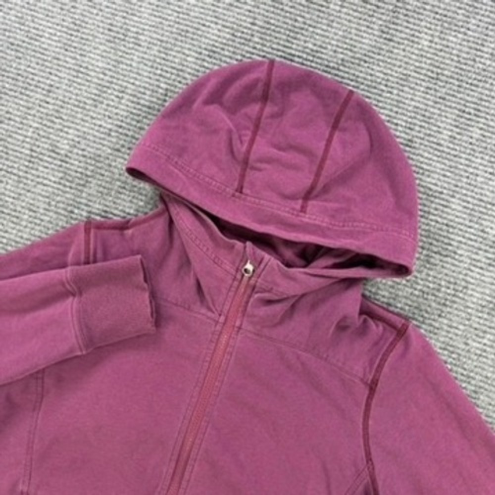 Lululemon Full Zip Hoodie Women 6 Berry Purple Athletic Sweatshirt Jacket Causal